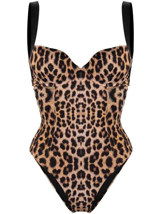 Ganni leopard fashion swimsuit